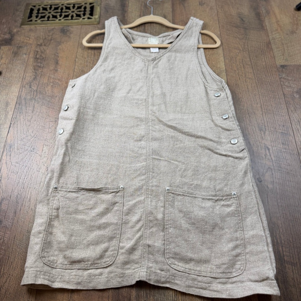 GAP Beige/Tan Sleeveless Mini Pinafore Dress